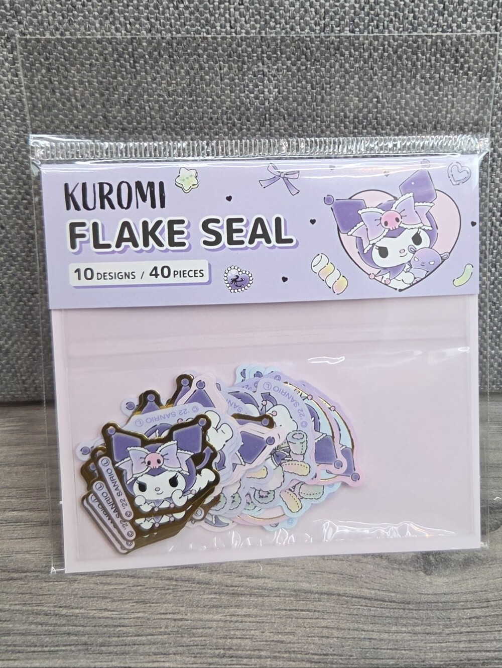 Sanrio Kuromi Flake Seal 40pc Japanese Kawaii Stickers